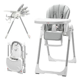 Silla Alta Plegable 3 En 1 Para Bebé Con Bandeja Extraíble