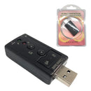 Adaptador Sonido Tarjeta De Audio 7.1 3d Usb Pc Canal Stereo