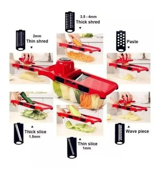 Mandolina 6 En 1 Rallador Cortador Rebanador Verduras