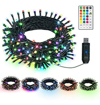 Luces Navideñas Cambiantes Dazzle, 33ft 100 Led Rgb Con Cont