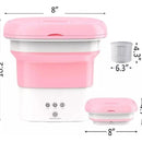 Mini Lavadora Portátil Multifuncional Eléctrica Viajera Rosa