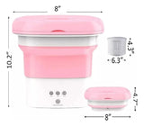 Mini Lavadora Portátil Multifuncional Eléctrica Viajera Rosa