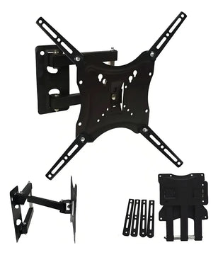 Soporte de TV LED LCD articulado de 14 a 55 pulgadas de hasta 50 kg, color negro