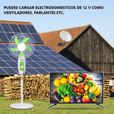 Televisor Solar 32 Pulg Batería 60000mah Panel Bombillos Con
