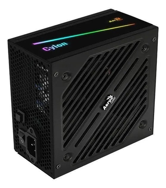 Fuente De Poder Aerocool Cylon Rgb 600w +80 Plus Bronze Black