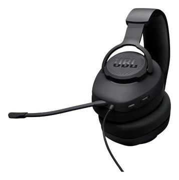 Auriculares Jbl Quantum 100m2 para jugadores con cable y micrófono, color negro