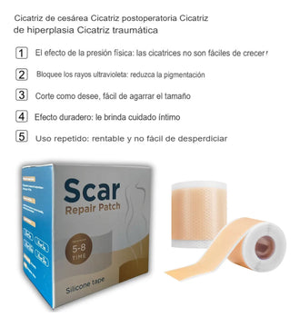 Parche cinta Silicona Eliminación de Cicatrices Adhesivo