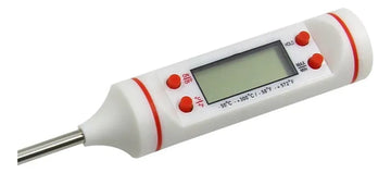 Termometro Digital Lcd Pincha Carne -50° A 300° 4 Botones Color Blanco