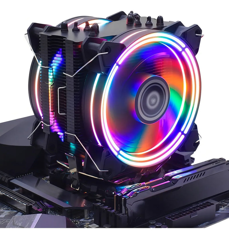 Cpu Cooler Rbg Alseye 120 H120d Led Azul Claro