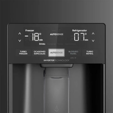 Nevecón Electrolux No Frost Side By Side 423l Inverter Negro