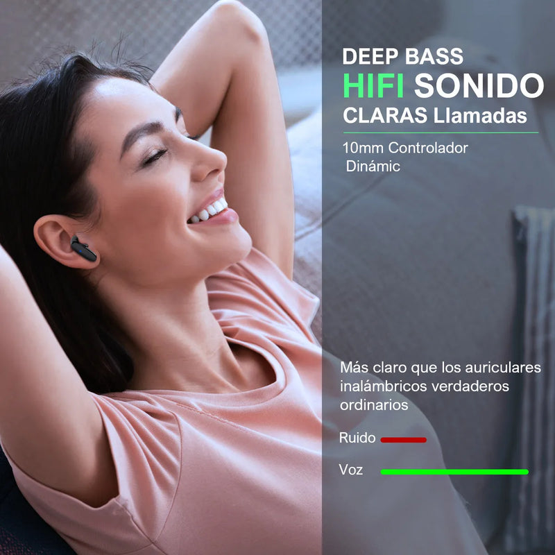 Audífonos Bluetooth 1hora Aut205n In-ear Negros Tws Negro