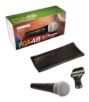 Micrófono Dinámico Shure Pga48 Vocal Cardioide Profesional Color Negro