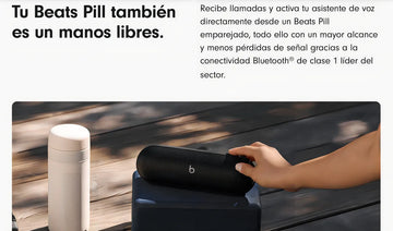 Parlante Bluetooth Beats Pill + Portátil Negro Mate 24 hrs de Autonomía Resistente al Agua Manos Libres