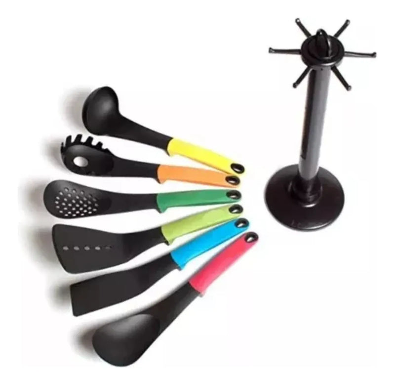 Set Juego Cucharones De 6 Utensilios Para Cocina Variado
