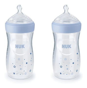 Biberones Nuk Simply Natural 9 Onzas 2 Piezas Niño Color Azul