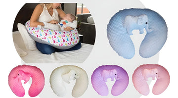 Almohada Cojín Materno De Lactancia Multiusos Color Azul Bebe