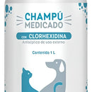 Champu - Shampoo Medicado Para Perros Y Gatos 1 Litro Notas De Fragancia A Lavanda Y A Bebé
