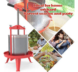 Prensa De Frutas Y Vino De Acero Inoxidable Resistente De 3.