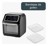Horno Mesa Air Fryer 12 L Freidora Aire Accesorios Brochetas Negro