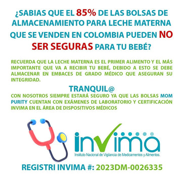 Bolsas Almacenamiento Leche Materna 25 Unidades Con Invima