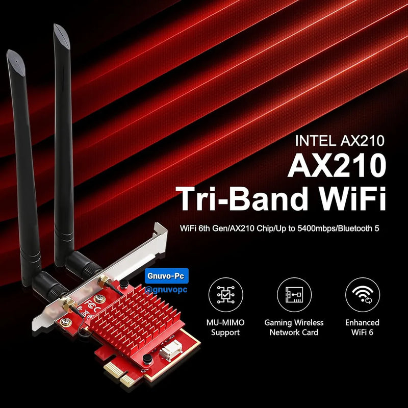 Tarjeta Pci Express Wifi 6e Bluetooth 5.3 Redes 5 6 Ghz Wpa3