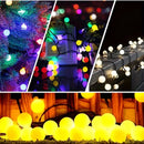 Luces Navideñas 5 Metros Panel Solar Rgb Secuencial Decora