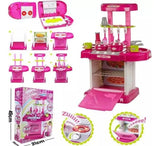 Cocina Infantil Maletin Pricesas Niñas Ollas Horno Juguete Color 008-58 Rosado