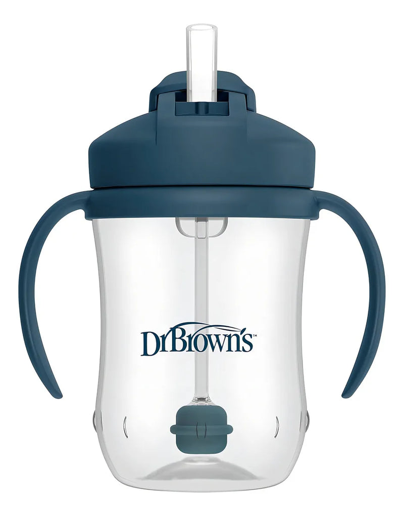Vaso Entrenador Con Pitillo Dr. Browns 9 Oz Color Azul Azul