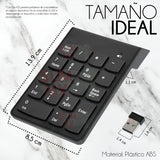 Mini Teclado Numérico Inalámbrico 19 Teclas Usb Mac Y Pc