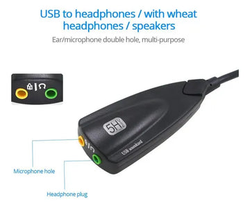 Tarjeta De Audio Usb Externa 7.1 Canales Sonido Y Micrófono