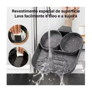 Sarten 3 Compartimientos Divisiones Huevos Pancakes Desayuno Gris