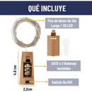 Luces Led Guirnalda Con Corcho Botella Hada X10 Unidades Calida