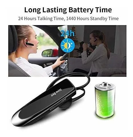 Auricular Bluetooth V5.0 Auriculares Manos Libres Negro