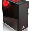 Chasis Iceberg Glacius V2 Vidrio Templado Color+ 1 Fan Rojo Negro