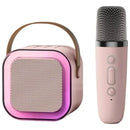 Parlante Karaoke Portátil Mini Con Micrófono Inalámbrico Bt Color Rosa