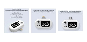 Mini Termómetro Digital Para Teléfono Móvil Con Pantalla Led