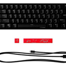 Teclado HyperX Alloy QWERTY HyperX Linear Red inglés US color negro con luz RGB