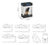 Cuchillos Tramontina Plenus en Acero Inoxidable y Polipropileno Negro 6 Piezas