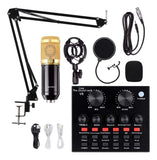 Kit Micrófono Profesional De Condensador + Tarjeta Sonido V8 Aleatorio