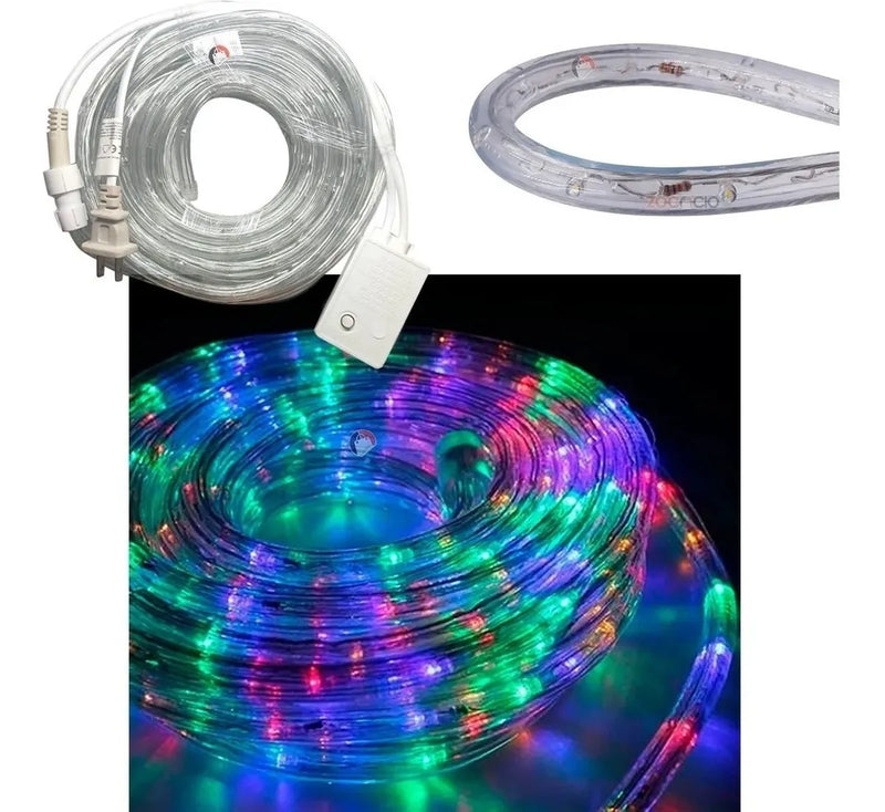 Manguera Led 3 Vias Luces Navideñas X 20mt Multicolor