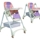 Silla Comedor Bebé colchada Ajustable En Altura 6 Posiciones Portatil Bebesit Aquarella