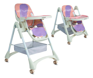 Silla Comedor Bebé colchada Ajustable En Altura 6 Posiciones Portatil Bebesit Aquarella