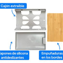 Tabla Cortar Bambú Bandeja Recolectora Organizacion Cocina Lisa