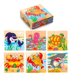 Rompecabezas 3D Madera Otra Marca 6 Caras Dibujos Animados 9 Piezas
