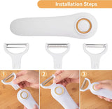 Pelador Eléctrico De Papas, Juego De Pelador De Verduras