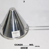 Colador Chino 12acero Inoxidable14cm Agujeros Metalico Hoyos Plateado