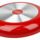 Sartén Premium Antiadherente Con Tapa De Vidrio 20cm Rojo