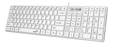 Teclado Genius SlimStar 126 QWERTY color blanco