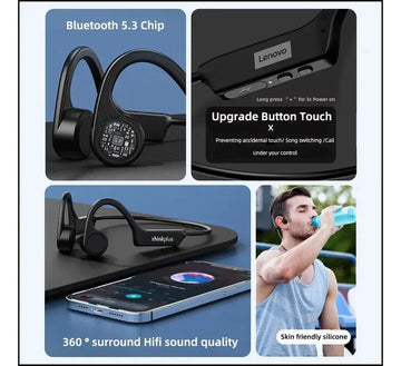 Audifonos Conducción Ósea Lenovo X4 + Xioami Redmi 4 Active Negro