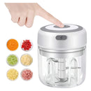 Mini Procesador De Alimentos Eléctrico Picatodo Portable Usb Color Gris